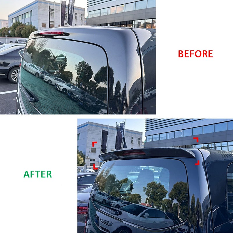 Roof spoiler (Spoiler Cap)  Mercedes V-Class W447 2014- & EQV 2020- (with hatch) (ABS Glossy Black)