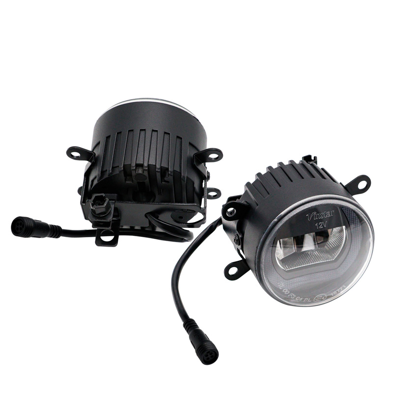 Set semi-universele LED mistlampen + DRL 'U-Shape' dagrijverlichting - Diameter 90mm - ECE-R19/R87 E-keur