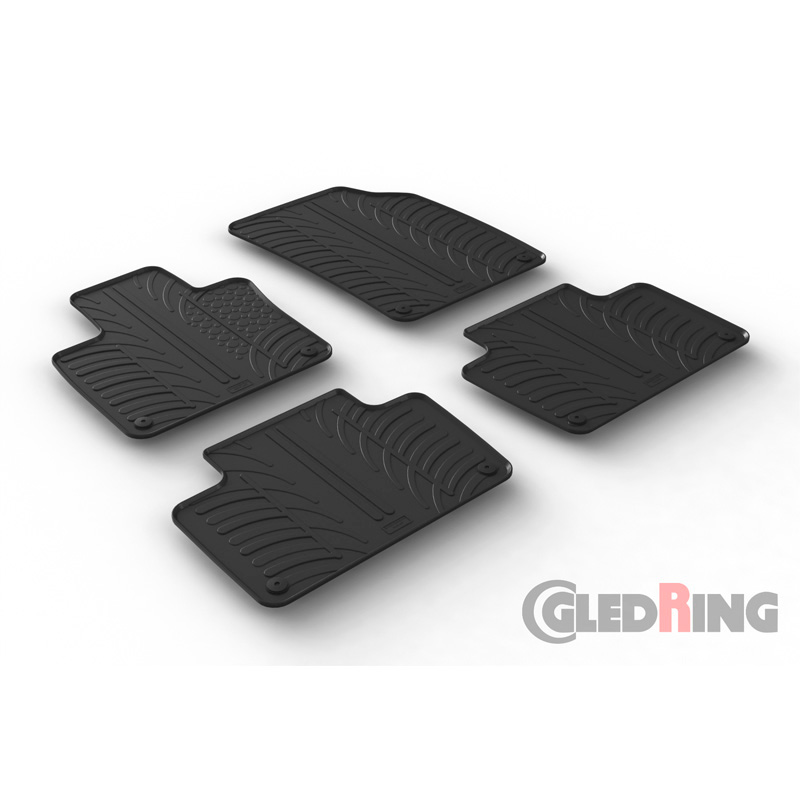 Rubbermatten  Volvo XC90 3/2015- (T profiel 4-delig + montageclips)