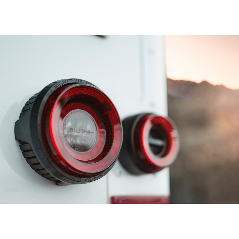 Glohh GL-2 LED Tail Lights  Landrover 90/110 1983-1990 & Defender (LD) 1990-2016 - Red/Smoke (6-pieces)