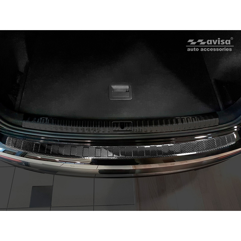 Echt 3D Carbon Achterbumperprotector  Audi Q3 II 2019- incl. S-Line 'Ribs'