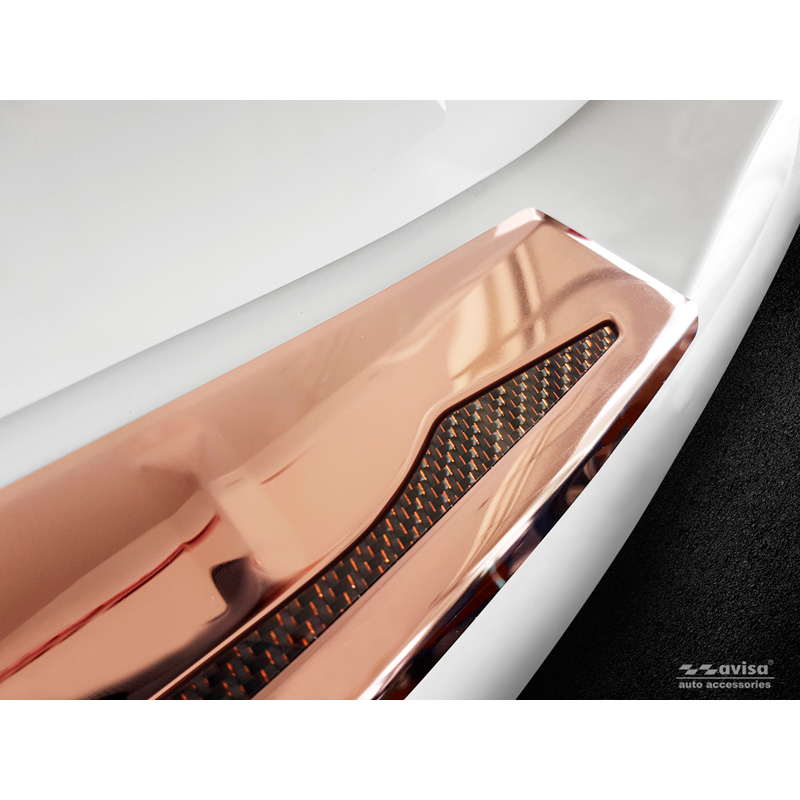 Stainless Steel Rear bumper protector 'Deluxe'  BMW X3 G01 M-Package 2017-2021 & FL 2021- 'Performance' Copper Mirror/Copper Carbon