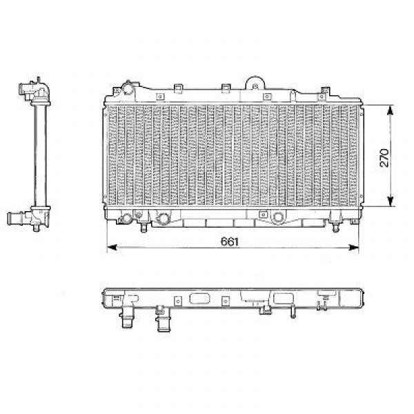 Radiator PUNTO /LANCIA/Y 96-99 270-661 1.2 PUNTO+AC