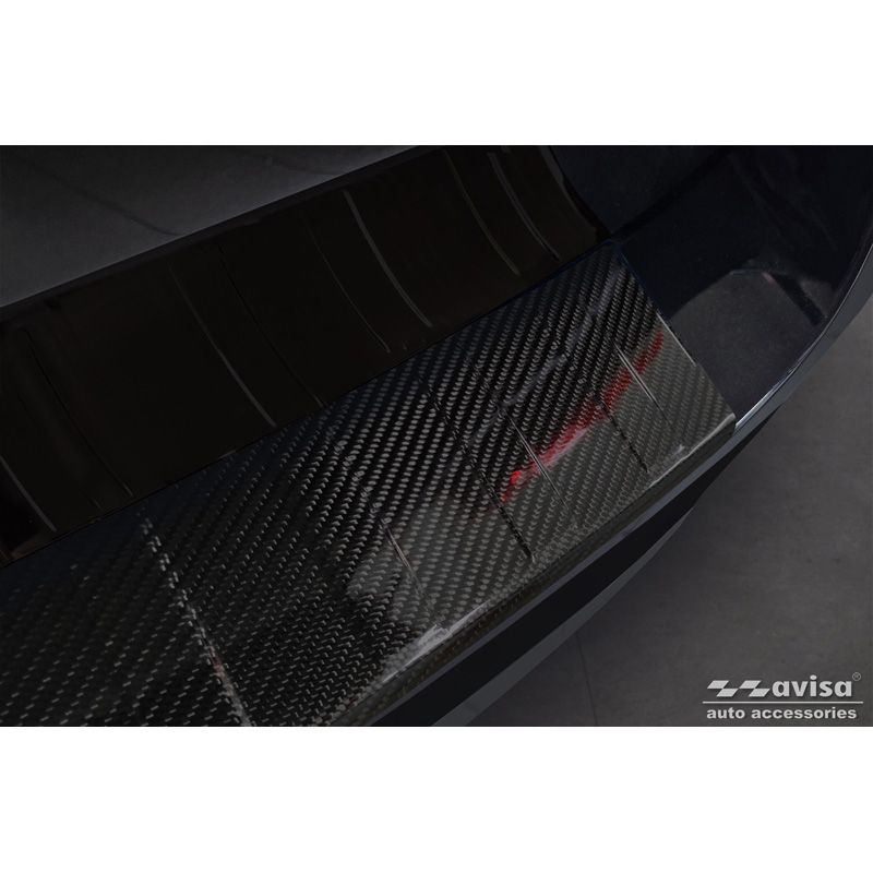 Echt 3D Carbon Achterbumperprotector  Skoda Superb III Combi 2015-2019 & Facelift 2019-2024 incl. Scout 'Ribs'
