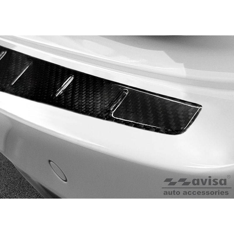 Echt 3D Carbon Achterbumperprotector  Mercedes CLA II (C118) Sedan 2019- 'Ribs'