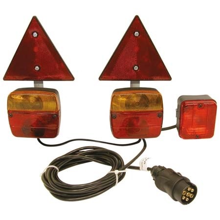Verlichtingskit magneet met driehoek reflectoren 7p 4,5m