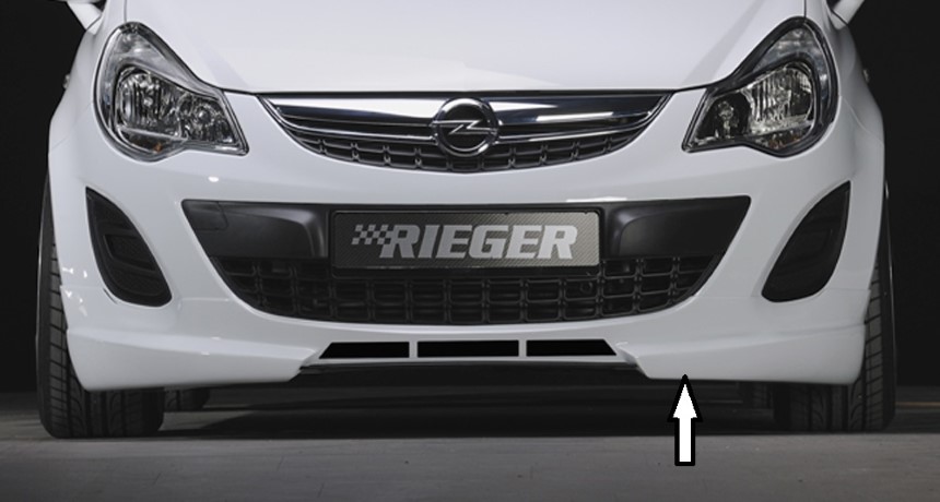 Voorspoiler Opel Corsa D Rieger extra zijribben
