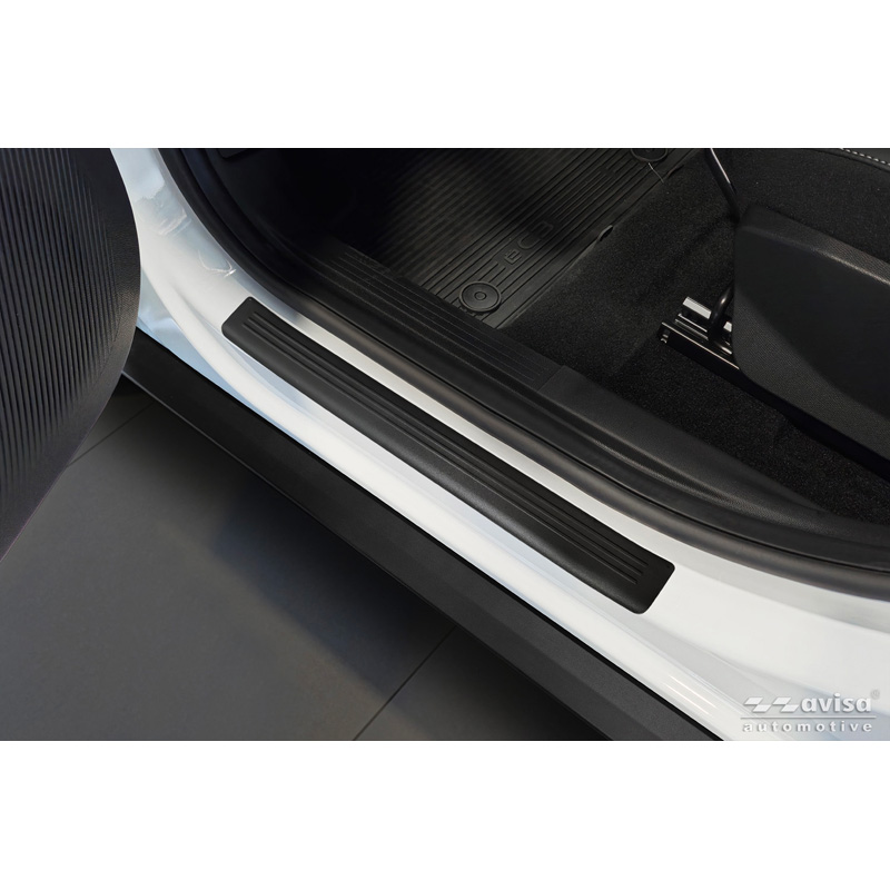 Avisa Matt Black Inox door sill protectors  Citroën C3 IV 2024- - 'Lines' - 4-pieces