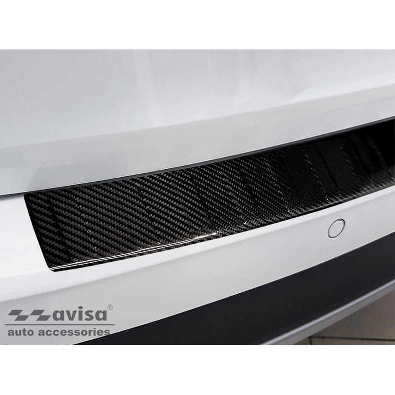 Echt 3D Carbon Achterbumperprotector  Audi A4 Allroad (B9) 2016-2019 & FL 2019- 'Ribs'
