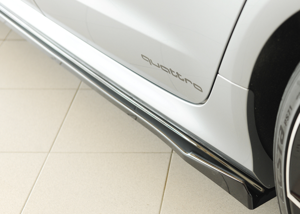 Zijskirts Audi A6 (4G/C7): 11.10-08 glans zwart