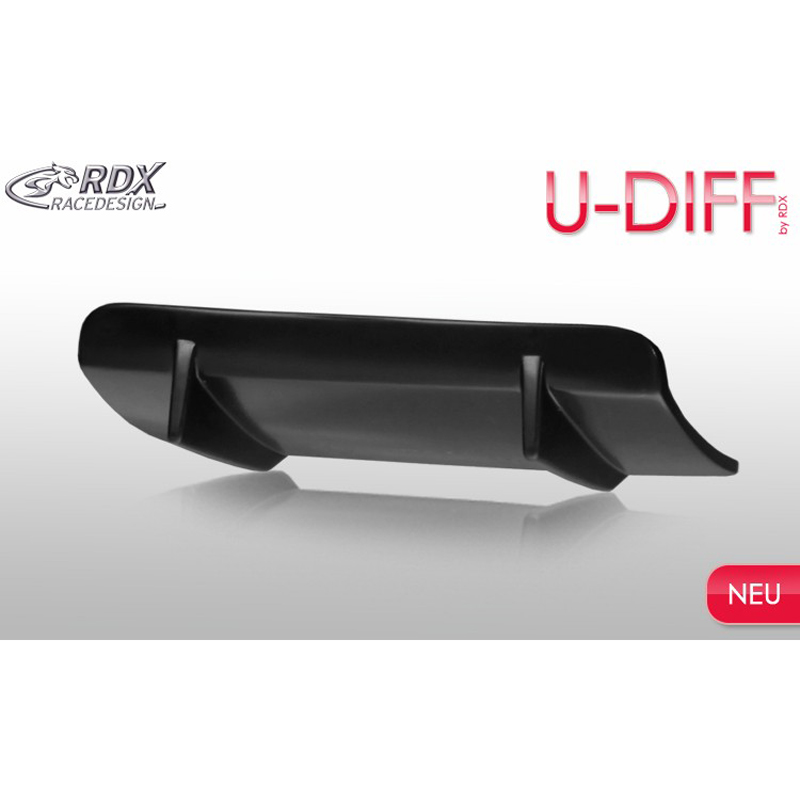 Rear bumper skirt 'Diffusor' Universal 'U-Diff' 52,5cm (PU)