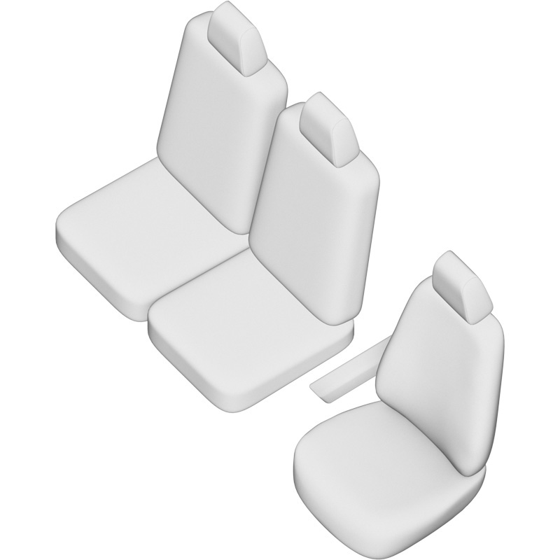 Original Design Textile seat covers 2+1  Citroën Berlingo/Peugeot Partner 2008-2018 (airbag below plastic cover)