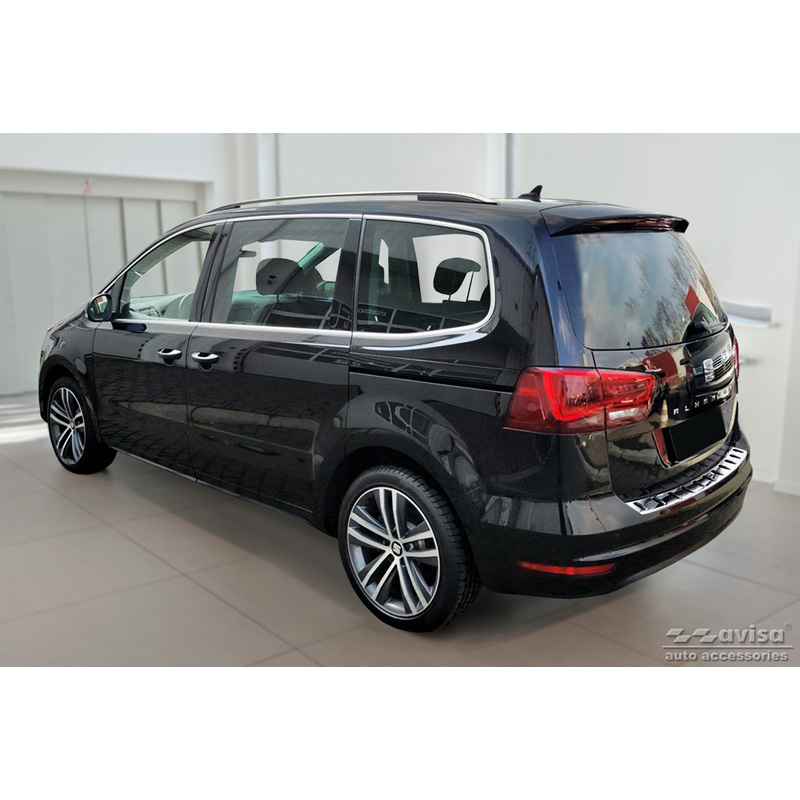 Stainless Steel Rear bumper protector  Volkswagen Sharan II & Seat Alhambra II 2010- 'STRONG EDITION'