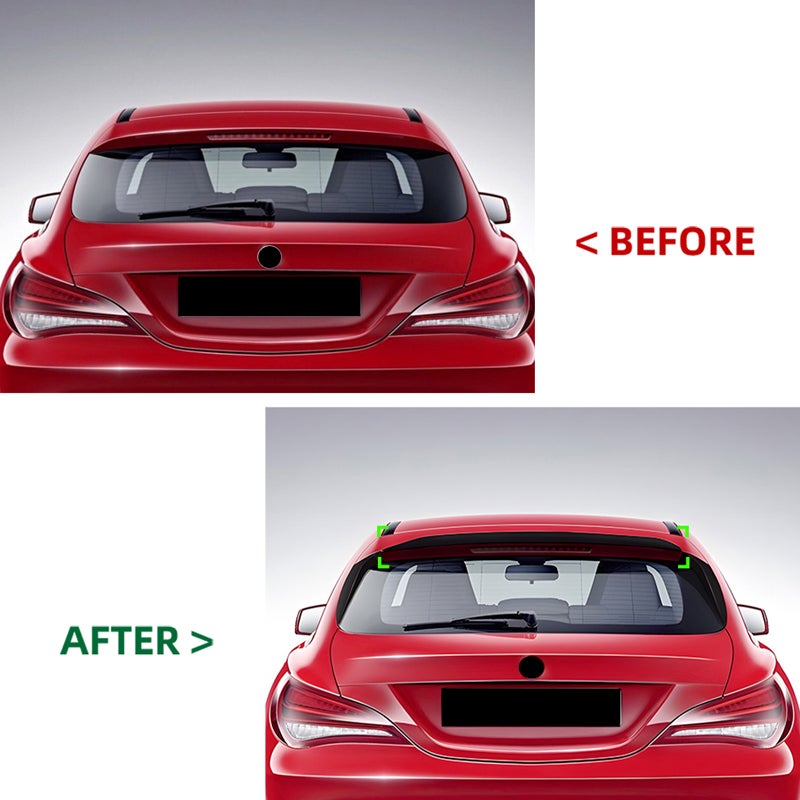 Roof spoiler (Spoiler Cap)  Mercedes CLA X117 Shooting Brake 2015-2019 (ABS Glossy Black)