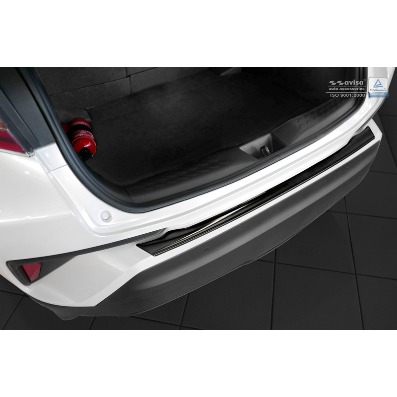 Black Stainless Steel Rear bumper protector  Toyota C-HR 2016-2019 & Facelift 2019-2023