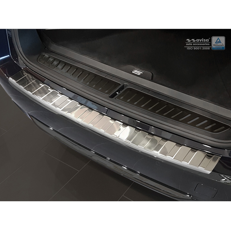 Stainless Steel Rear bumper protector  BMW 5-Series G31 Touring 2017-2020 excl. M-Sport 'Ribs'