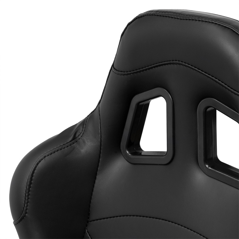 Sport seat 'BH' - Black Synthetic leather - Non-reclinable back-rest - incl. slides