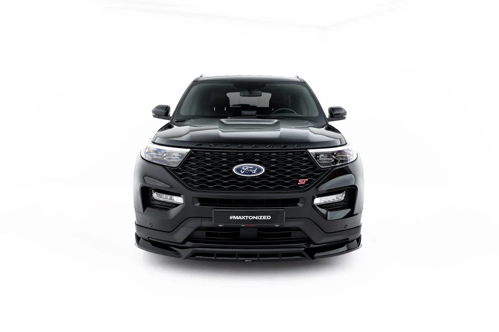 Voorspoiler passend voor Ford Explorer ST Mk6 Glanzend zwart – Maxton Design