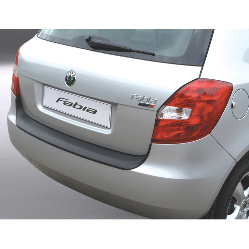 ABS Rear bumper protector  Skoda Fabia II 2007-2010 Black