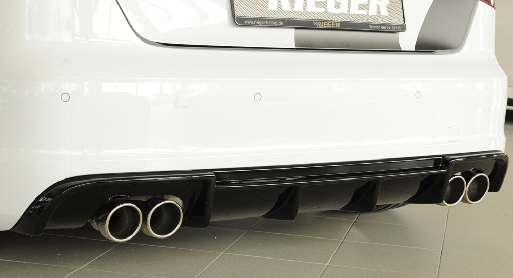 Achterbumper Diffusor Audi A3 8V 12-16 3deurs/Sportback Glossy black Rieger