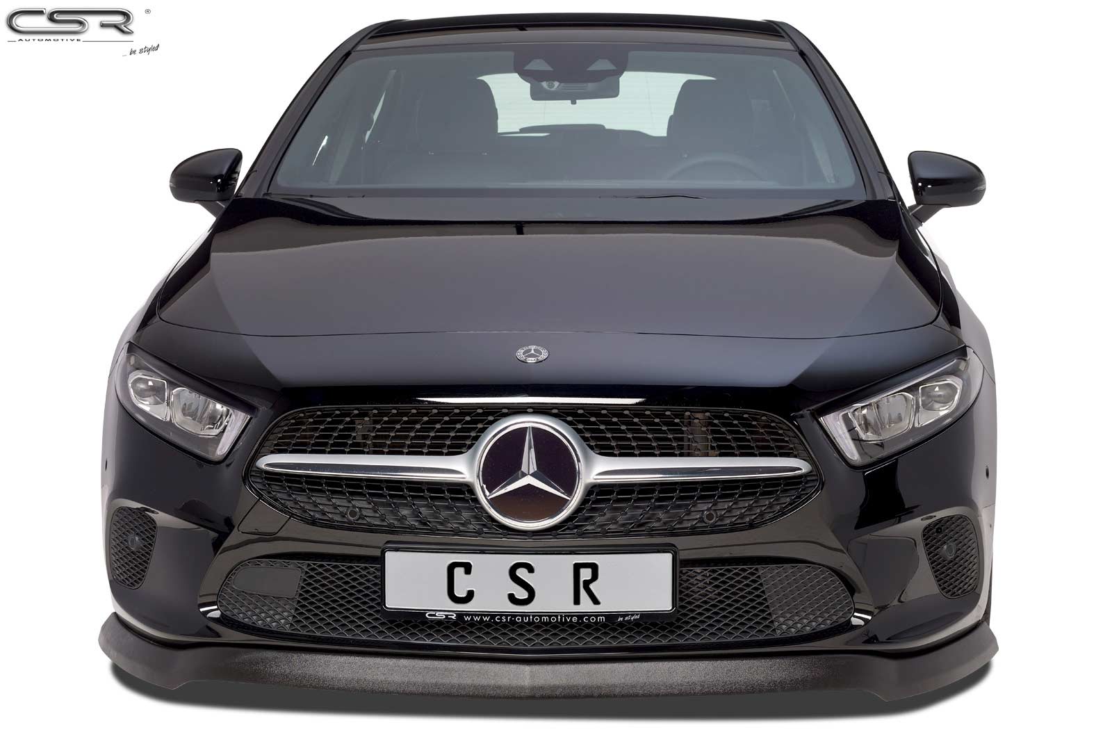 Voorspoiler Mercedes A-Klasse W177 Glans Zwart