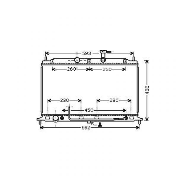 Radiator RIO 05->> 370x642 1.4I-16V/1.6I-16V