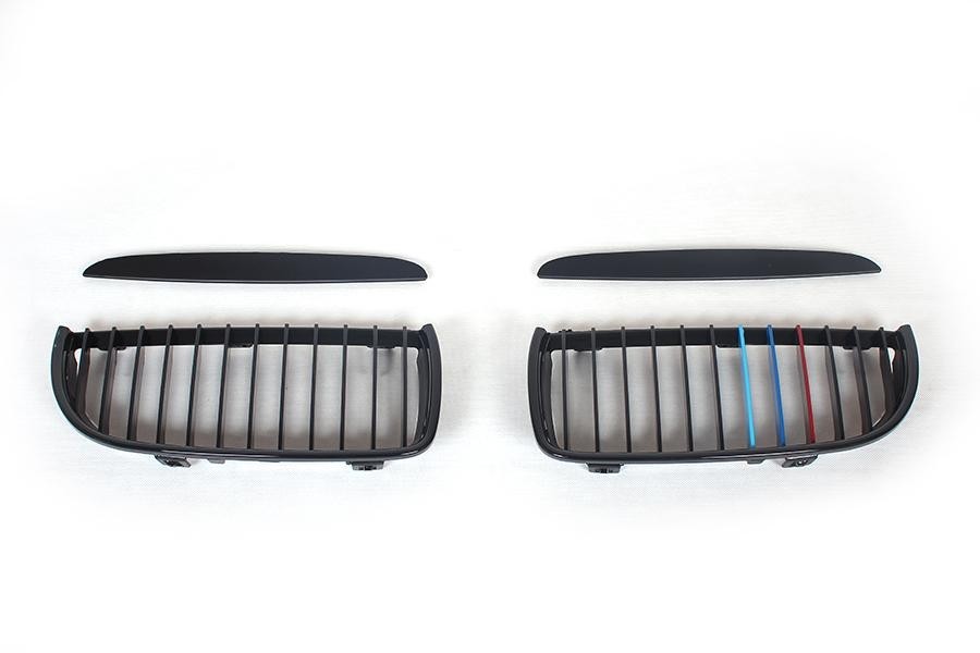 Grill Nieren BMW E90/91 Zwart M3/Motorsport Stripes 05-08