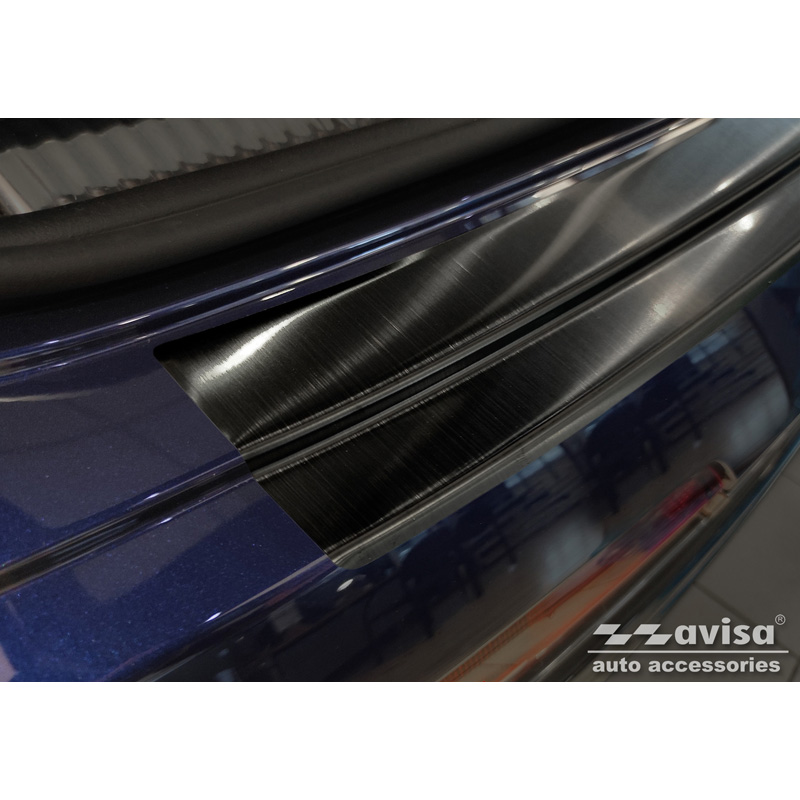 Black Stainless Steel Rear bumper protector  Audi Q7 (4M) 2015-2019 & FL 2019- incl. S-Line