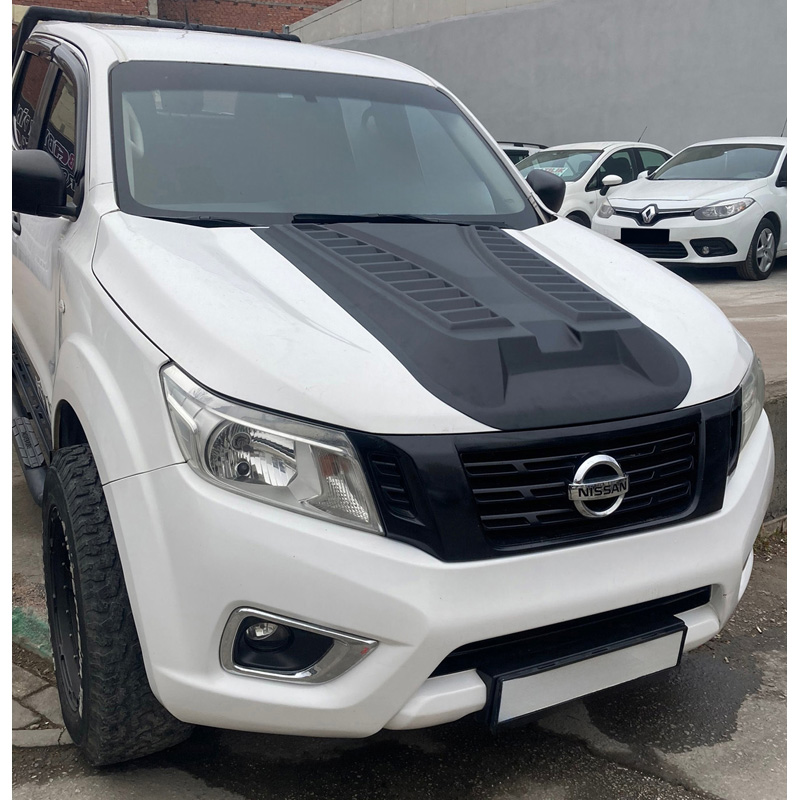 Motorkapluchtinlaat (Scoop)  Nissan Navara NP300 (D23) 2014-2021 - Versie 3 - Matzwart