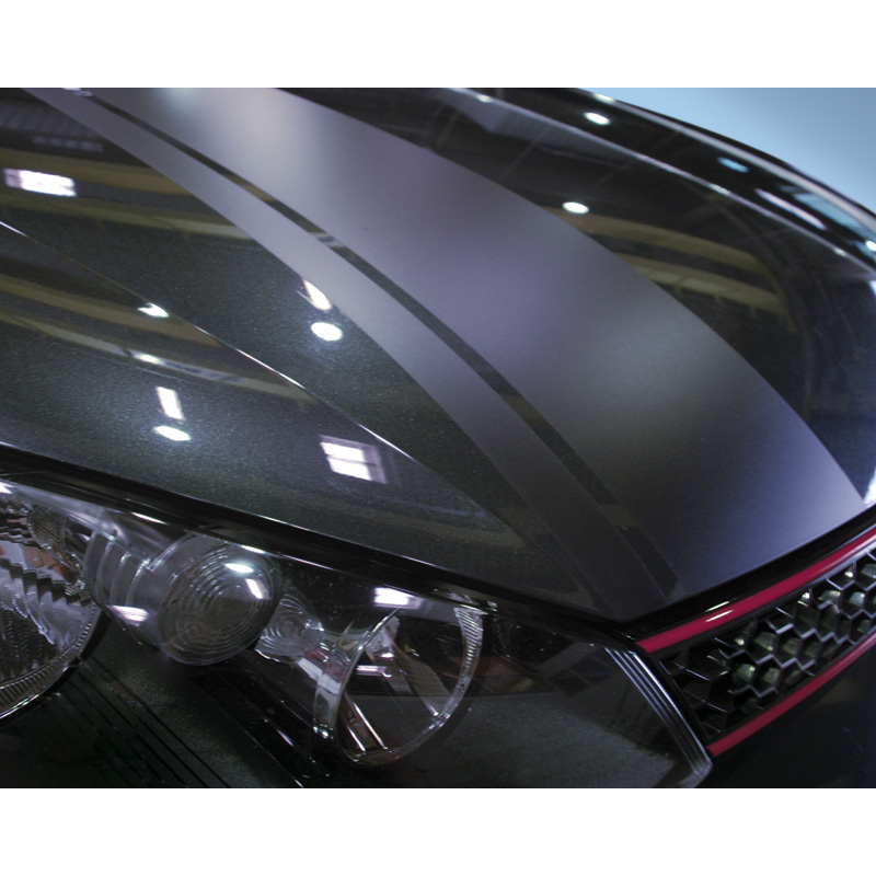 Foliatec Cardesign Sticker - Stripes - black matt - Length 150cm x Width 22cm