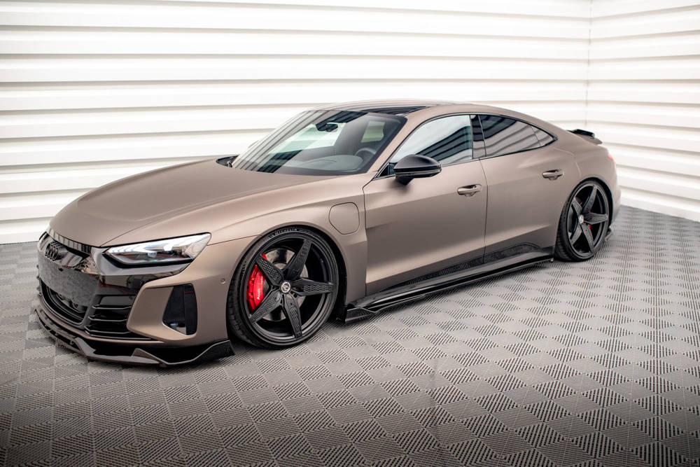 Zijskirts V.2 Audi E-Tron GT & RS GT Maxton Glans Zwart