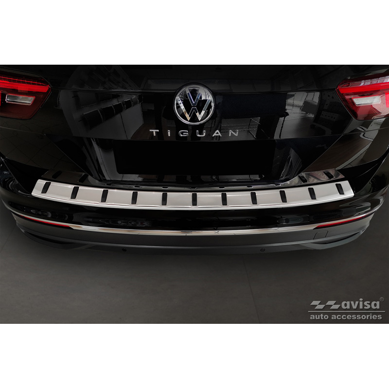 Stainless Steel Rear bumper protector  Volkswagen Tiguan II 2016-2020 & Facelift 2020-2024 'STRONG EDITION'