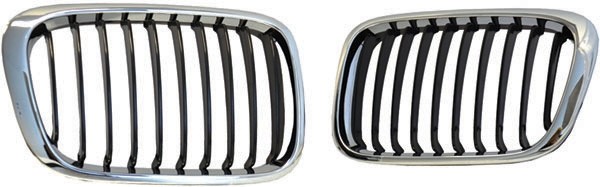 Grill rechts BMW E46 98-01 met Chroom RAND