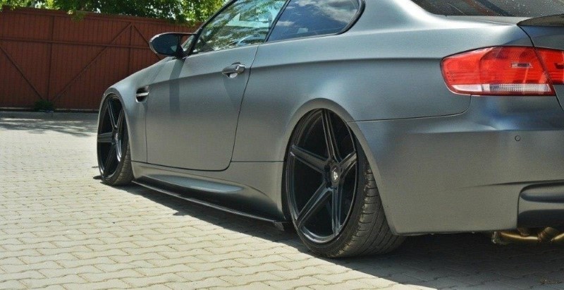 Zijskirts Diffusers BMW M3 E92 / E93 (Preface Model) Glanzend Zwart Racing