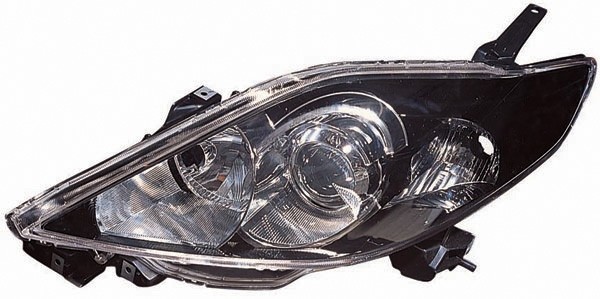 Koplamp rechts Mazda 5. 05-08 DEPO H7+HB3/ZWART