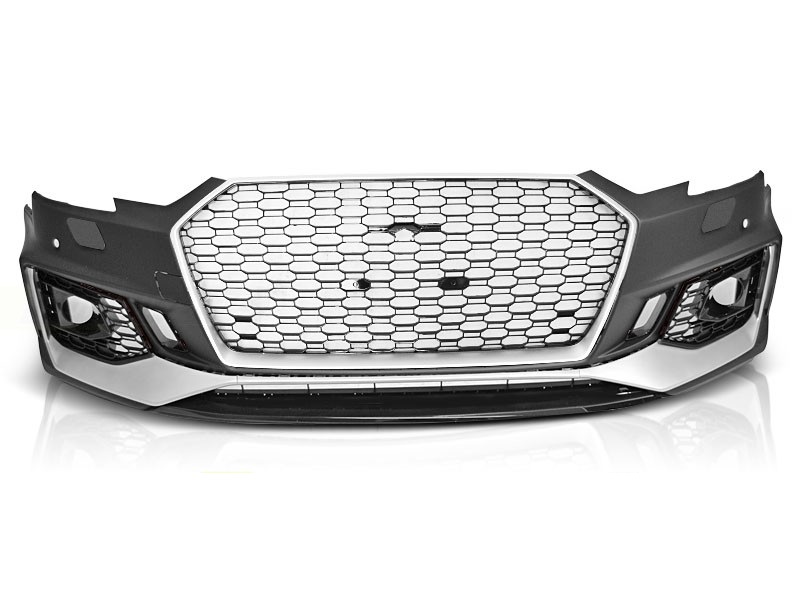Voorbumper Audi A4 B9 2015-2019 RS4 Look Zilver
