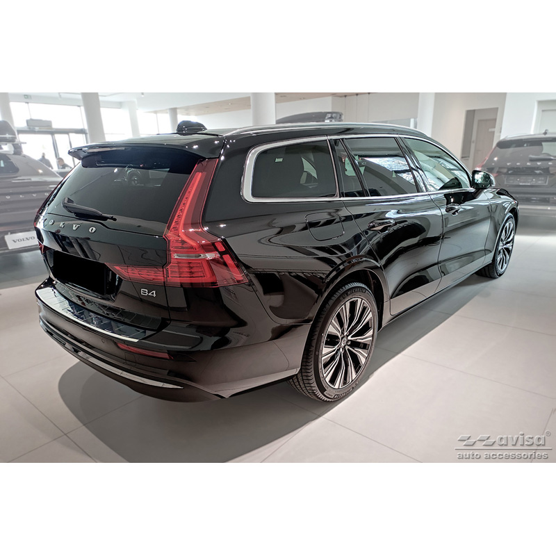 Chroom RVS Achterbumperprotector  Volvo V60 II / V60 II Cross Country 2018- & V60 II Plug- In Hybrid / R-Design 2019- 'Ribs'