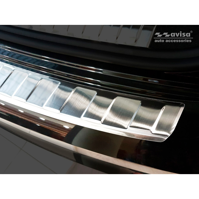Stainless Steel Rear bumper protector  Audi Q3 II 2019- incl. S-Line 'Ribs'