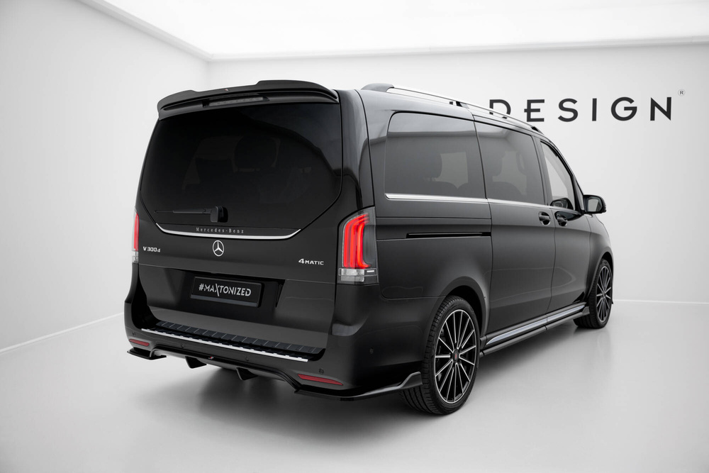 Zijskirts V.3 Mercedes-Benz V-Class Long AMG-Line W447 Maxton Glanzend zwart