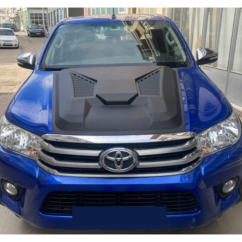 Motorkapluchtinlaat (Scoop)  Toyota Hilux 8e Gen. 2015-2020 - Versie 2 - Matzwart