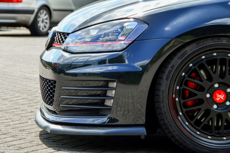 Voorspoiler Volkswagen Golf 7 GTI GTD 13-17 Glans Zwart