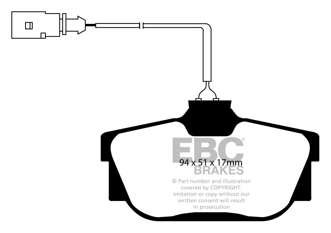 EBC Brakes FORD Galaxy 2.8 2000-2006 Remblokken achterzijde gree
