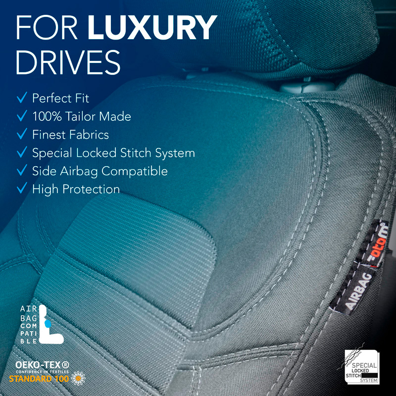 Original Design Textile seat covers 1+1  Ford Transit Custom 2023-