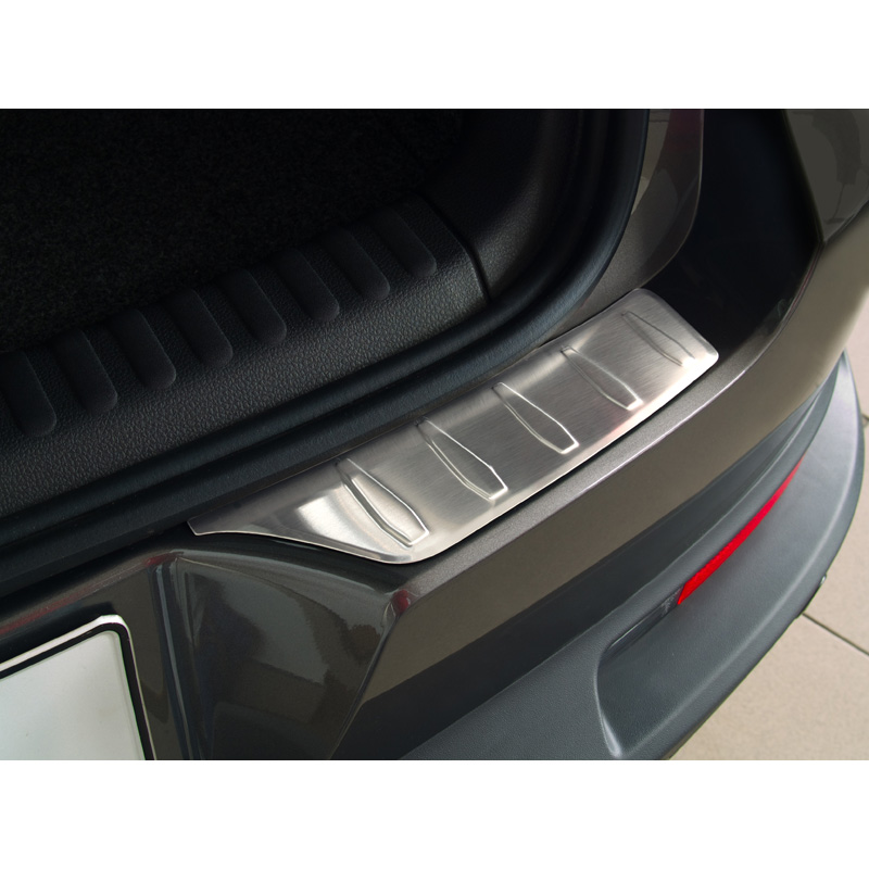 RVS Achterbumperprotector  Volkswagen Tiguan 2007- 'Ribs' (2-delig)
