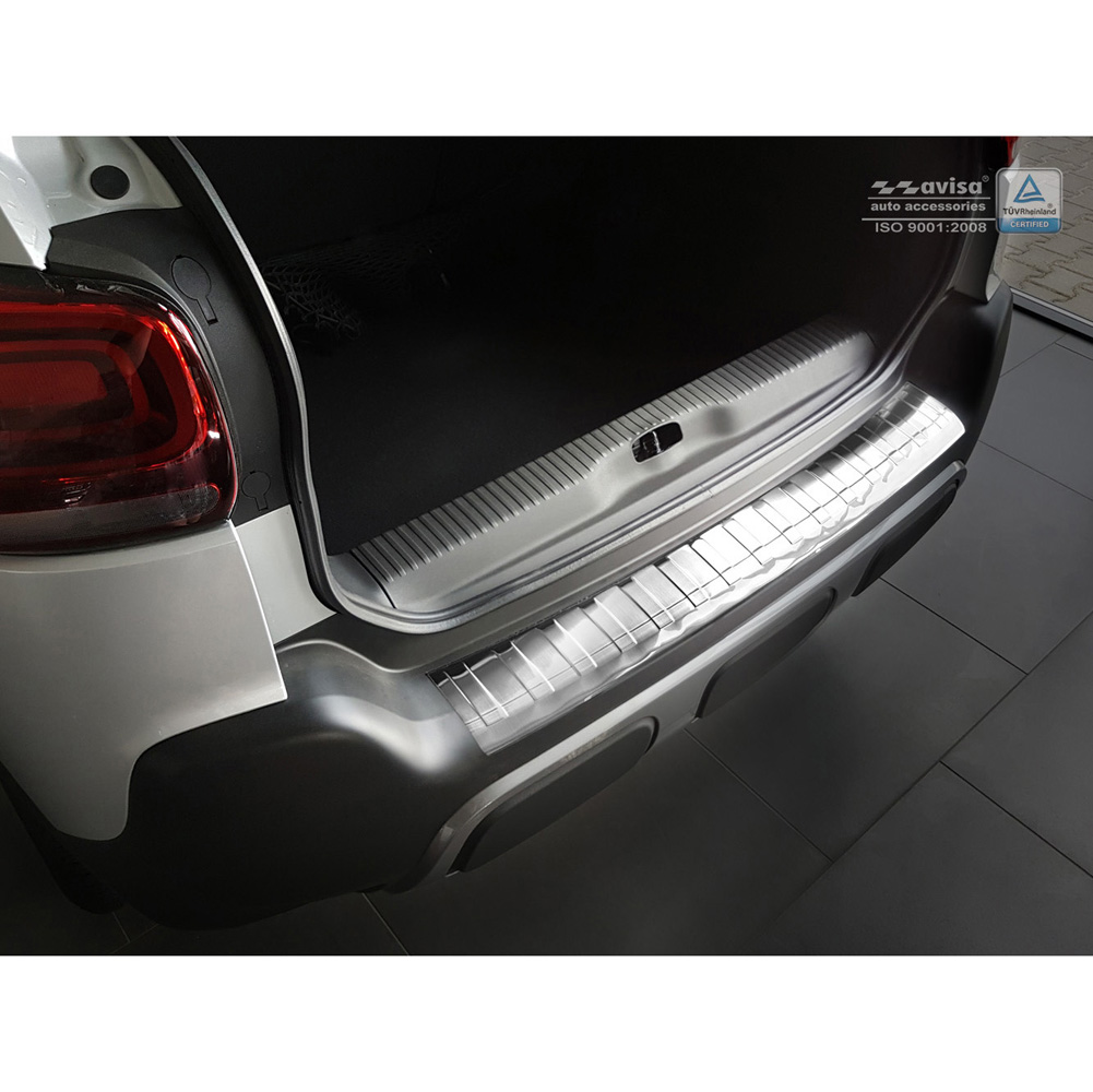 Stainless Steel Rear bumper protector  Citroën C3 Aircross II 2017- 'Ribs'