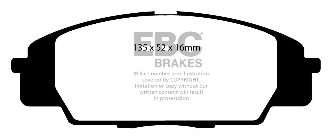 EBC Brakes HONDA S2000 2.0 99-2009 Remblokken voorzijde yellowst