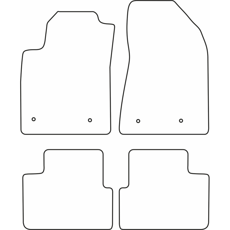 Set velour car mats  Lancia Delta 2008-