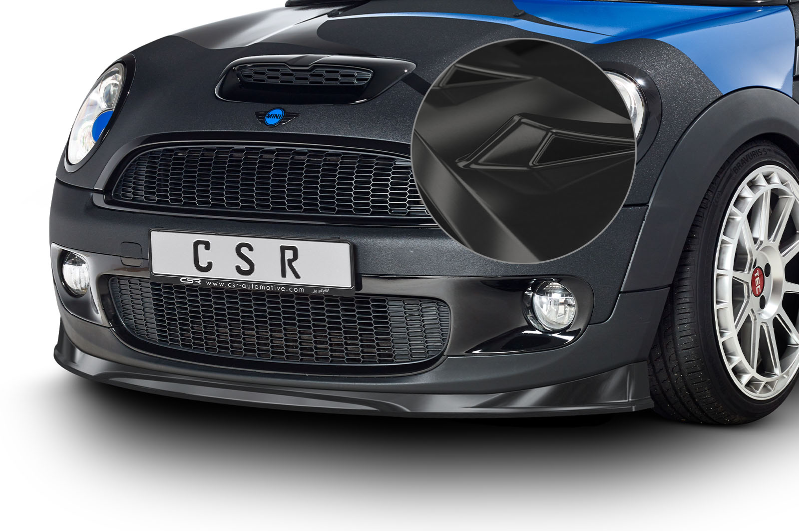 Voorspoiler Mini Cooper S R56 CSR Glans zwart