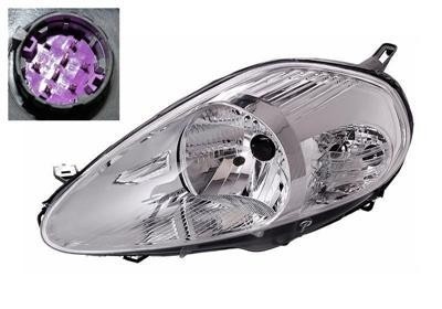 koplamp, H4, elektr verstelb, incl stelmotortje, links, 11/2008-