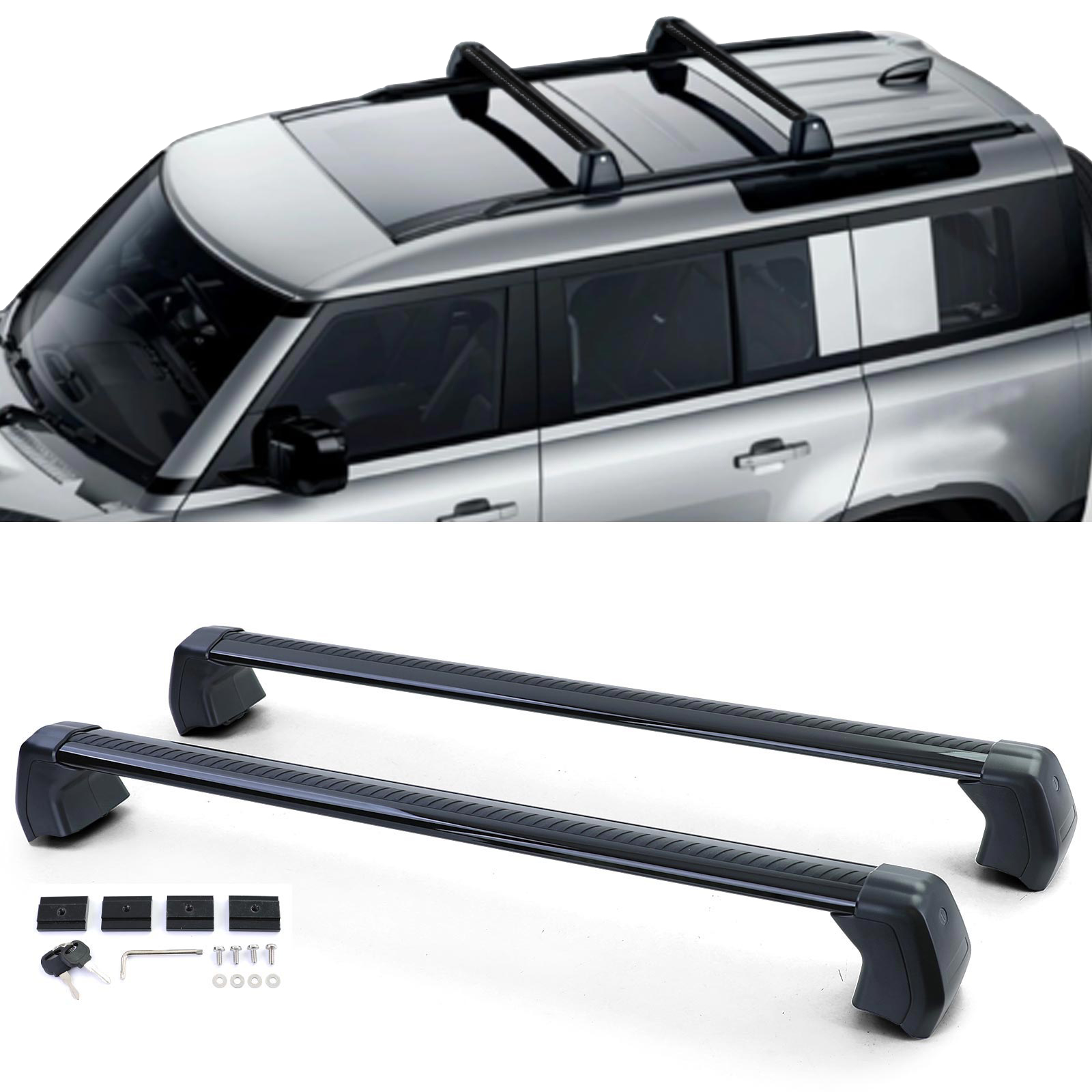 Dakdragers Land Rover Defender L663 90 Glans Zwart
